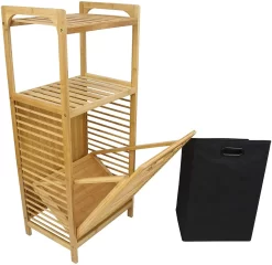 Bambusregal 'Wäsche' Möbel Regal Naturmaterialien Naturfarben Blickfang -Küchendiscounter 019e12f70d73f68be6abf4431f3ce3be