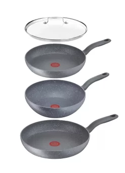 Tefal G13411 Cook Healthy Pfannenset Induktion 6 Tlg, Hohe Wokpfanne Mit Deckel 28cm, Pfanne 30 Cm + 24cm, Alle Herdarten, Spülmaschinenfest, Antihaft-beschichtet, Wok & Bratpfanne Set