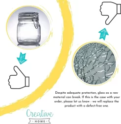 6 X Creative Home Gläser Mit Bügelverschluss | 1 Liter | Einmachgläser Drahtbügel-glas Aufbewahrungsgläser Mit Gummiring Und Deckel | 8 Wiederverwendbare Aufkleber + 1 Anti-Staub-Kreide 17 6 X Creative Home Gläser Mit Bügelverschluss | 1 Liter | Einmachgläser Drahtbügel-glas Aufbewahrungsgläser Mit Gummiring Und Deckel | 8 Wiederverwendbare Aufkleber + 1 Anti-Staub-Kreide -Küchendiscounter 03340cc0c58001321acf073a22baeb17