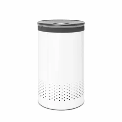 Brabantia Wäschebox Fresh White Mit Kunststoffdeckel, Wäschetonne, Stahl, Weiß, 60 Liter, 304880 -Küchendiscounter 0436329bd77bfd47c1d9881678eedca1