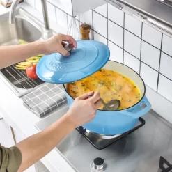 Vancasso Gusseisen Topf, Bräter Mit Deckel, Bratpfanne 6L Ø 30cm Emaillie Schmortopf, 13cm Niedrige Höhe Kasserolle Für Alle Herdarten Und Induktion -Küchendiscounter 07429673e61f7af7134c5a5b1fe94dfb