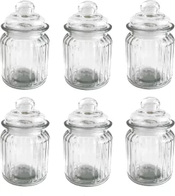 Glasgefäß Mit Deckel - 6 Stück - Vorratsglas 300ml