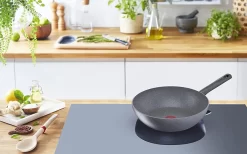 Tefal G13411 Cook Healthy Pfannenset Induktion 6 Tlg, Hohe Wokpfanne Mit Deckel 28cm, Pfanne 30 Cm + 24cm, Alle Herdarten, Spülmaschinenfest, Antihaft-beschichtet, Wok & Bratpfanne Set -Küchendiscounter 088386dd6d2a9f9ca1f8ccce97af4543