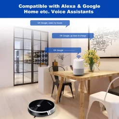 LIECTROUX C30B Automatischer Roboter-Staubsauger 5000Pa Starke Saugleistung Intelligente Dynamische Navigation APP-Fernbedienung Intelligentes Nasswischen Sprachsteuerung Kompatibel Mit Alexa Google Assistant -Küchendiscounter 0b1930957b402c29adb6fe5cbdd00413