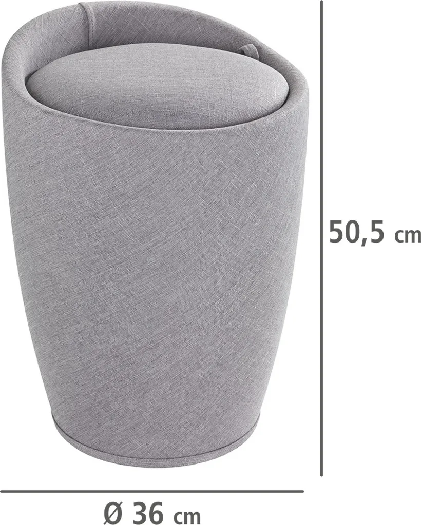 Wenko Hocker Candy Light Grey Leinenoptik, Mit Wäschesack 8 Wenko Hocker Candy Light Grey Leinenoptik, Mit Wäschesack – Bild 8