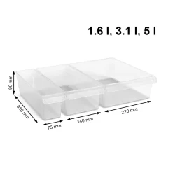 ROTHO SET Kühlschrankorg. PP 3 Tlg. MB LOFT, Farbe:Transparent -Küchendiscounter 0fdafdbeb81474cb24e15bb9c766159c