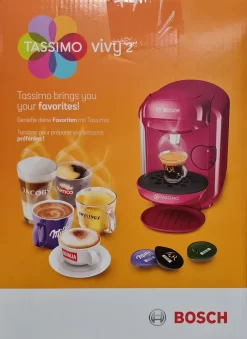Bosch Tassimo Vivy2 Kapselmaschine TAS1401, Kompaktes Design, Vollautomatisch, Geeignet Für Alle Tassen - Pink -Küchendiscounter 1384010da8fdf2a4f34a8f2ab52db2c1