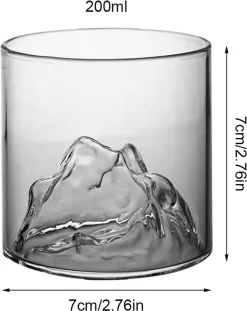 4 Stk/Set 200ml Mountain Whiskygläser Whiskey Glasses Set,für Scotch Und Whisky Liebhaber,Geschenk Für Männer, Vatertagsgeschenk -Küchendiscounter 15d7fa28d4daffebf6e965100b76f7a3