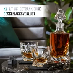 Whisiskey - Whisky Karaffe – Twisted Dekanter Set - Whiskey Karaffe Set - 1000ML - Geschenke Für Männer - Inkl. 8 Whisky Steine, Zange & 2 Whisky Gläser 9 Whisiskey - Whisky Karaffe – Twisted Dekanter Set - Whiskey Karaffe Set - 1000ML - Geschenke Für Männer - Inkl. 8 Whisky Steine, Zange & 2 Whisky Gläser -Küchendiscounter 19e7e6746709b3616406cddae49b194d