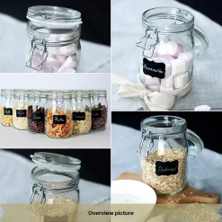 6 X Creative Home Gläser Mit Bügelverschluss | 1 Liter | Einmachgläser Drahtbügel-glas Aufbewahrungsgläser Mit Gummiring Und Deckel | 8 Wiederverwendbare Aufkleber + 1 Anti-Staub-Kreide 16 6 X Creative Home Gläser Mit Bügelverschluss | 1 Liter | Einmachgläser Drahtbügel-glas Aufbewahrungsgläser Mit Gummiring Und Deckel | 8 Wiederverwendbare Aufkleber + 1 Anti-Staub-Kreide -Küchendiscounter 1be357e2ac709635a94e489ddb4f0cf1