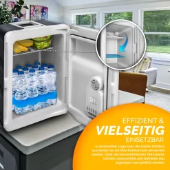 Tillvex Kühlbox Elektrisch 40L Grau Mit Rollen | Mini-Kühlschrank 230 V Und 12 V Für KFZ Auto Camping | Kühlt & Wärmt | ECO-Modus -Küchendiscounter 1e57759c593ccb17511c485cd57ecadc