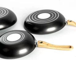 3tlg. Pfannen Set Grün Bratpfannen Ø20/24/28cm Antihaft Griffe Abnehmbar Elektro -Küchendiscounter 1f2f0f1486ae87e992a91fb728a1c3ad