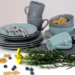 Mäser 931914 Kombiservice Pastell Selection Für 4 Personen, Steinzeug, Grau (1 Set, 16-teilig) -Küchendiscounter 2040548a7133a9fd2843373fe8daa7f8