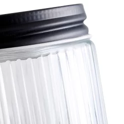 6er Set Vorratsgläser 0,5 L Mit Schraubdeckel Ø9x11 Cm - Schwarz -Küchendiscounter 230a7e56b03f249babf6ff6fa6650657