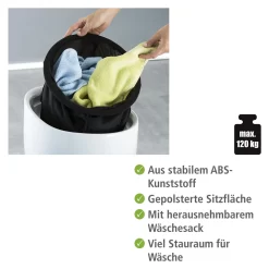Wenko Hocker Candy White, Mit Wäschesack 17 Wenko Hocker Candy White, Mit Wäschesack -Küchendiscounter 235332adc6db74af43d7d85c24eed6df