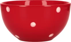 Emily 18tlg Frühstücksset 6 Personen Rot Weiße Punkte Teller Kaffeebecher Schalen Geschirrset -Küchendiscounter 251e03f24b5bdae7b51e7ee5b6e38f14