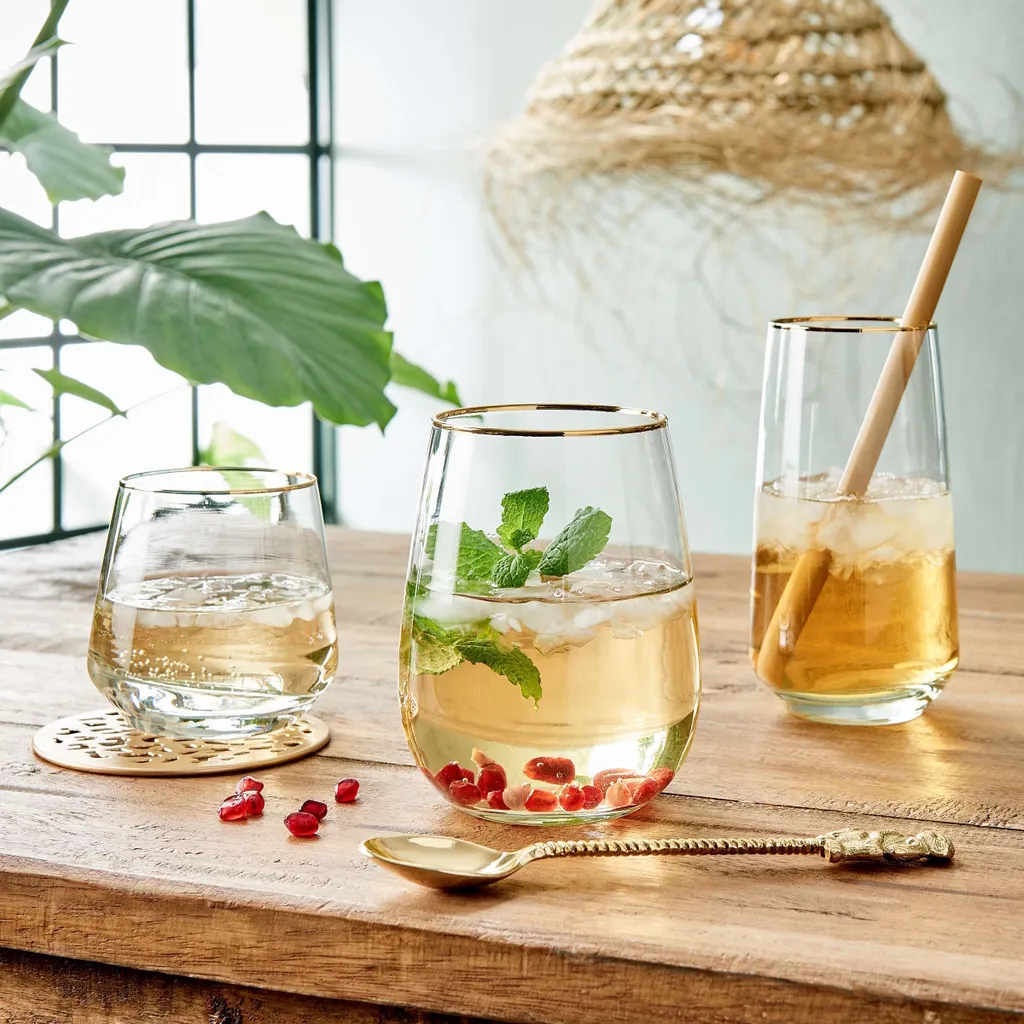 BUTLERS TOUCH OF GOLD 6x Longdrinkgläser Mit Goldrand 480ml 5 BUTLERS TOUCH OF GOLD 6x Longdrinkgläser Mit Goldrand 480ml – Bild 5