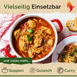 Funkenflug® Gusseisen Topf Brot Backen 4,7 Liter In Rot [Induktionsgeeignet] Inkl. Rezeptbuch - Für Einzigartigen Brotgenuss - Auch Als Schmortopf Einsetzbar - Gusseisen Emaille Topf - Bräter Gusseisen -Küchendiscounter 27f7fd7e4d014cf885a248a460278b69