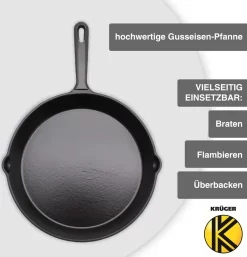 Karl Krüger 80028 Eisenguss Pfanne Toledo Ohne Deckel, 28 Cm, Schwarz -Küchendiscounter 28a095a5b131d5a9e52c669e3921bdfe