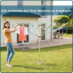 BLOME Wäschespinne Alustar XL - Wäscheständer Inkl. Bodenhülse Zum Einbetonieren, Germany -Küchendiscounter 2a435362f03a2bd21990ae27fc32669f