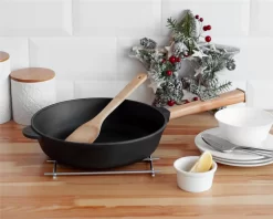 Ø24cm 62mm Hoch Gusseisenpfanne Gußeisenpfanne Mit Holzgriff Pfanne Aus Gusseisen -Küchendiscounter 2b1f9b571f3b7e7a0e2cd5da7676b629