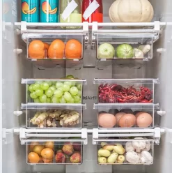 2 STK Lebensmittel Frisch Aufbewahren Kühlschrank Aufbewahrungsbox Lebensmittelbehälter Mehrzweck-Platzsparer Transparent Kühlschrank Organizer Schublade -Küchendiscounter 2e628749f3d3496ebc544d49cb7753ad