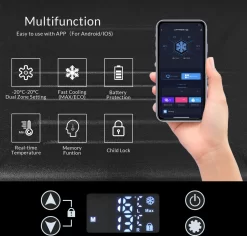 Merax Elektrisch Kühlbox Mit Kompressor 31.5L Schwarz, Mini Kühlschrank Tragbar Kühlleistung Bis -20° C, Gefrierbox 12/24 V Und 230 V Für Büro, Auto, Camping, Garten -Küchendiscounter 2e68ac8128c7057462226636d8a76df0