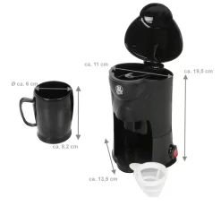 Kaffeemaschine Für 1 Tasse Mit Dauerfilter, An-/Aus-Schalter Mit LED, Befestigungsmaterial, 24 V Für LKW, Wohnmobil, Boot -Küchendiscounter 307f75625f98de04cf0876752a370934