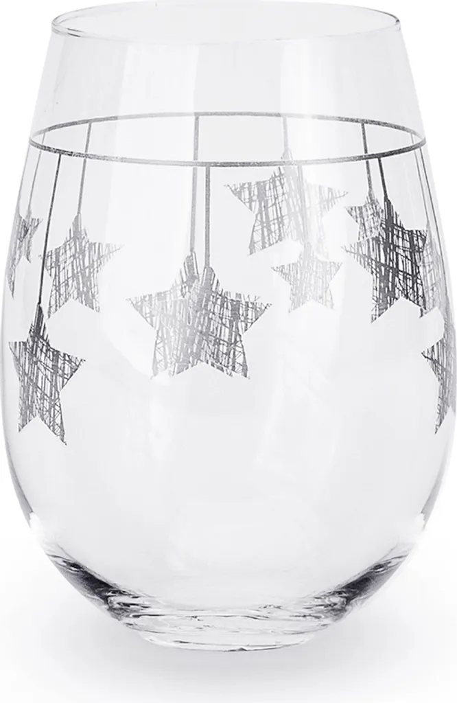 KROSNO Star Weißweingläser Ohne Stiel Mit Hängendem Silberstern, 6er-Set, 500 Ml 9 KROSNO Star Weißweingläser Ohne Stiel Mit Hängendem Silberstern, 6er-Set, 500 Ml – Bild 9