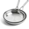 KitchenAid Pfannenset Multi-Ply Stainless Steel- ø 24 Und 28 Cm - Ohne Antihaftbeschichtung