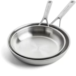 KitchenAid Pfannenset Multi-Ply Stainless Steel- ø 24 Und 28 Cm - Ohne Antihaftbeschichtung
