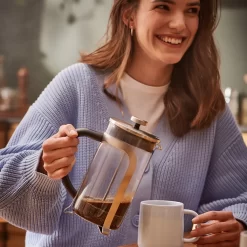 Tchibo Siebstempelkanne, French Press, Edelstahlsieb, Borosilikatglas, 800ml, Silber 8 Tchibo Siebstempelkanne, French Press, Edelstahlsieb, Borosilikatglas, 800ml, Silber -Küchendiscounter 3c2dc65f67ed12ff7e84cd470a942b80