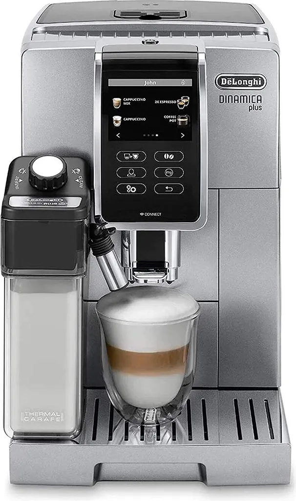 De'Longhi DeLonghi ECAM 370.95 S Dinamica Plus Kaffeevollautomat Silber 1 De'Longhi DeLonghi ECAM 370.95 S Dinamica Plus Kaffeevollautomat Silber