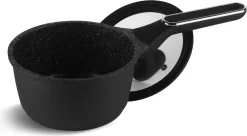 Schwarze Töpfe INDUKTION GLASDECKEL Kochtopf Topfset Keramik Und Pfanne -Küchendiscounter 4122bd00bcbe0c54d6dc6d011158f1b7