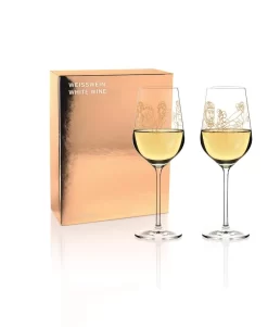 Ritzenhoff Wein-Ensemble Weißweinglas-Set Burkhard Neie, Dionysos & Ariadne / Zeus & Leto, Kristallglas, 364 Ml, 3410001 -Küchendiscounter 444308ff2a4088912d1044e33a12c052