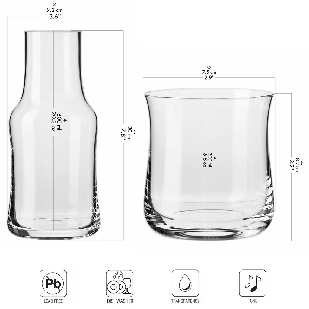 KROSNO Splendour Wassergläser Night-Set, 2er-Set, 600 Und 200 Ml 2 KROSNO Splendour Wassergläser Night-Set, 2er-Set, 600 Und 200 Ml – Bild 2