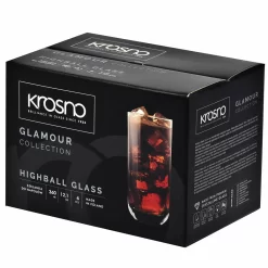 KROSNO Longdrinkgläser Wassergläser Trinkgläser | Set Von 6 | 360 ML | Glamour Kollektion | Perfekt Für Zuhause, Restaurants Und Partys | Spülmaschinenfest -Küchendiscounter 4ae51fca05494c3cf5ff70d23103529f