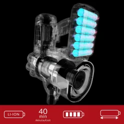 Monzana Akku Staubsauger 4 In 1 Kabelloser Handstaubsauger LED-Elektrobürste Beutellos Leise Starke Saugkraft Bis 40 Min, Farbe:Grau -Küchendiscounter 4c4e142883f38ccb358206425bfeb219