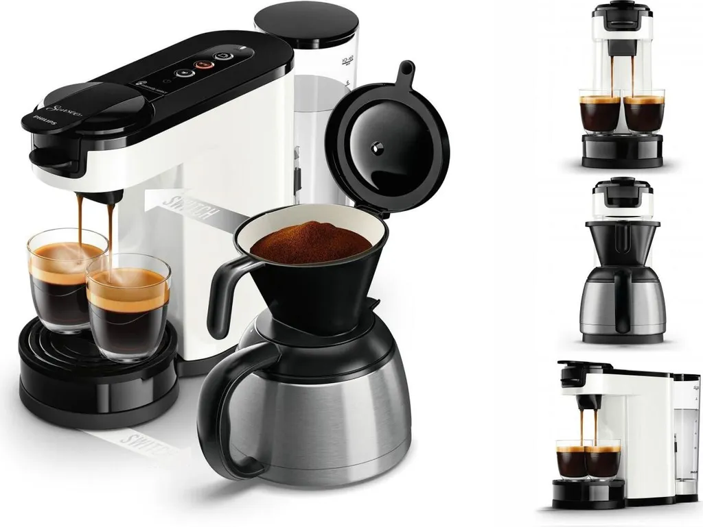 Kaffeemaschine 2 In 1 Senseo Switch Philips HD6592/05, 2 In 1 Mit Filter Und Pod, Isolierte Verse, Crema Plus 7 Kaffeemaschine 2 In 1 Senseo Switch Philips HD6592/05, 2 In 1 Mit Filter Und Pod, Isolierte Verse, Crema Plus – Bild 7