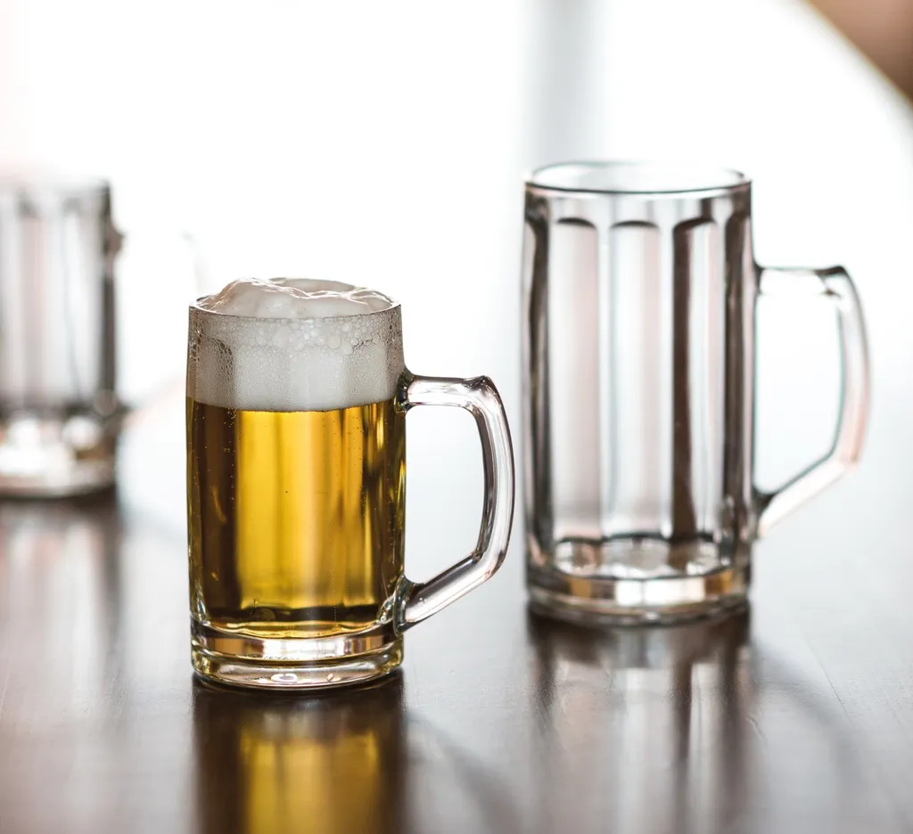 Borgonovo 12001820 Brema Ottica Bierseidel, Bierkrug, Bierglas, 567ml, Mit Füllstrich Bei 0,5l, Glas, Transparent, 6 Stück 2 Borgonovo 12001820 Brema Ottica Bierseidel, Bierkrug, Bierglas, 567ml, Mit Füllstrich Bei 0,5l, Glas, Transparent, 6 Stück – Bild 2