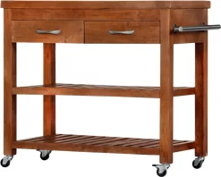 VidaXL Servierwagen 100x48x89 Cm Massivholz Akazie