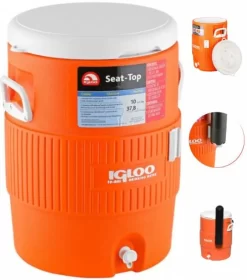 IGLOO Getränkebehälter 'Seat Top 10 Gallon' 38L -Küchendiscounter 5fcee6321c6f160bbc8b840c108ec409