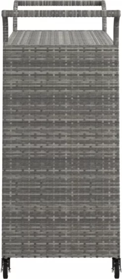 VidaXL Barwagen Mit Schublade Grau 100x45x97 Cm Poly Rattan 11 VidaXL Barwagen Mit Schublade Grau 100x45x97 Cm Poly Rattan -Küchendiscounter 62d9b1053e1b13c134adf10de443a050