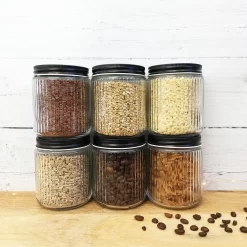 6er Set Vorratsgläser 0,5 L Mit Schraubdeckel Ø9x11 Cm - Schwarz -Küchendiscounter 6802ab305c2c9cbd17299c696a952ab9