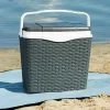 HI 66409 Kühlbox 24 Liter In Rattan-Optik Anthrazit