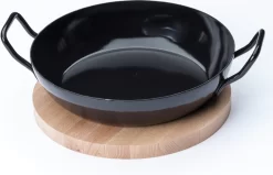 Krüger Schlemmerpfanne Mit Holzteller Aus Stahl Beschichtet 20cm -Küchendiscounter 68e2a33630ef5a741383146e7e18ab6f