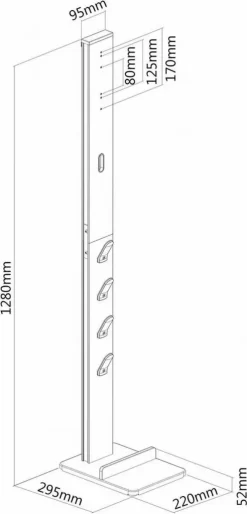 Puremounts Staubsaugerständer PM-VAC-01, Für Dyson Vacuum, Weiß -Küchendiscounter 69f9fce4d566d0c712175b46e56d3a40