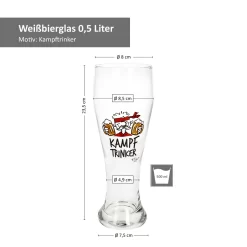 2x Weizenbiergläser Mutmacher Kampftrinker Weißbierglas 0,5L -Küchendiscounter 6a05b89bf57bf2abd1de2c7b9676dba4