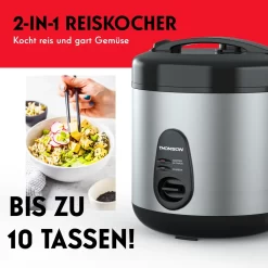 THOMSON THRC918X - Reiskocher - Silber/schwarz -Küchendiscounter 6a51ed306f4dfbe6087ae480f4b75666