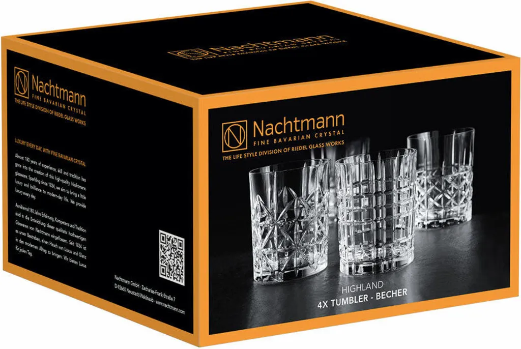 Nachtmann Whiskybecher Highland 345ml H:10,2cm, Klar (4er Pack) 7 Nachtmann Whiskybecher Highland 345ml H:10,2cm, Klar (4er Pack) – Bild 7